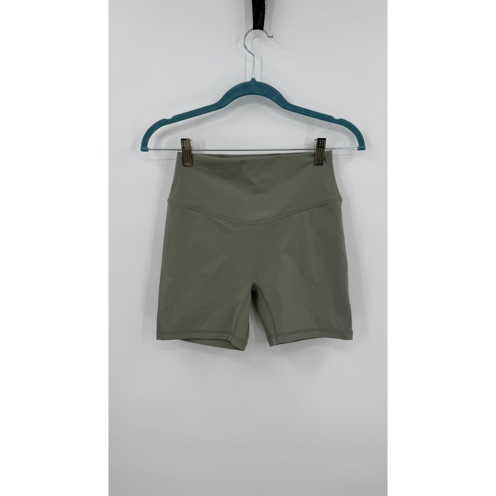 Acta Wear Evo Biker Shorts Sage Green High Rise Squat Proof Women Size Small NWT